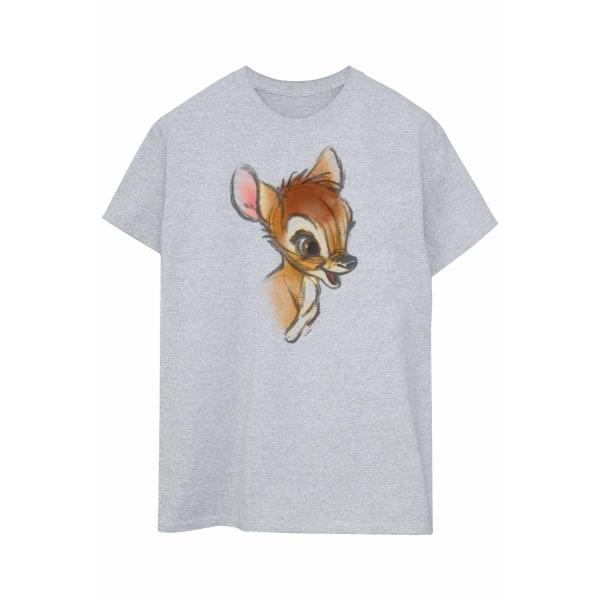 Disney Bambi för damer/damer T-shirt för pojkvän i bomull S S Sports Grey S