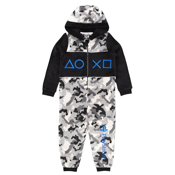 Playstation Barn/Barnens Camo Spel Pyjamas 11-12 År Grå Grey/Black 11-12 Years