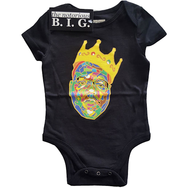 Biggie Smalls Baby Crown Babygrow 12 månader Svart Black 12 Months