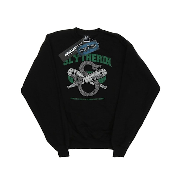 Harry Potter Pojkar Slytherin Quidditch Emblem Sweatshirt 7-8 År Black 7-8 Years