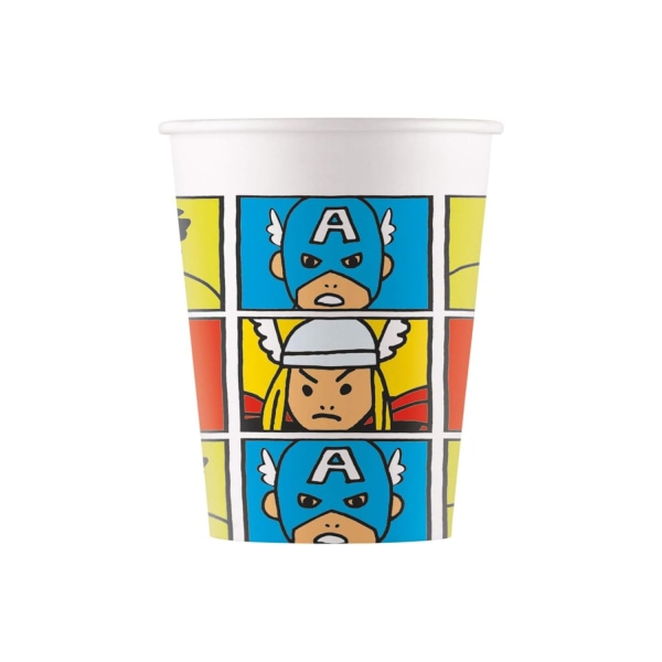 Marvel Avengers Paper Comic Birthday Party Cup (paket med 8) En Multicoloured One Size