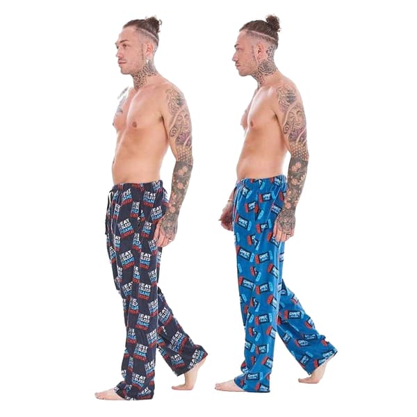 Keanu Pyjamabyxor för män (2-pack) L Blå/Marinblå Blue/Navy L