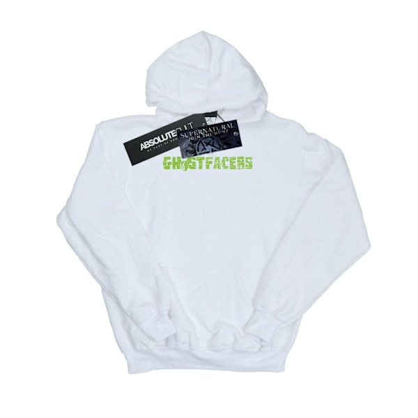Supernatural Mens Ghostfacers Logo Hoodie M Vit White M