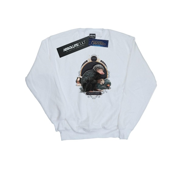 Fantastiska vidunder Girls Baby Nifflers Sweatshirt 7-8 år Vit White 7-8 Years