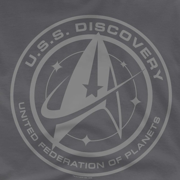 Star Trek: Discovery Herr Discovery Crest T-Shirt S Charcoal Charcoal S
