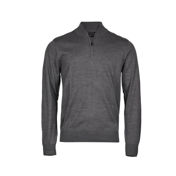 Tee Jays Herr Half Zip Sweatshirt 3XL Gråmelerad Grey Melange 3XL