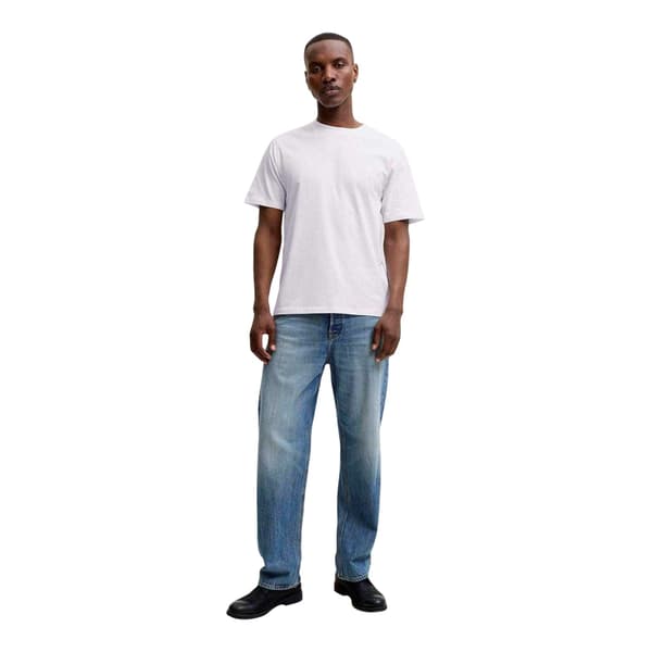 Jack And Jones Herr Basic Enfärgad Regular T-shirt M Vit White M