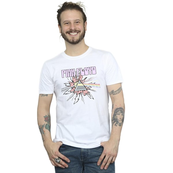 Pink Floyd Pastel Triangle T-shirt för män 4XL Vit White 4XL