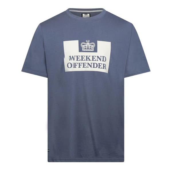 Weekend Offender Herr McMoney Grafiskt Tryck Regular T-Shirt L Bläckblå/Silver Ink Blue/Silver L