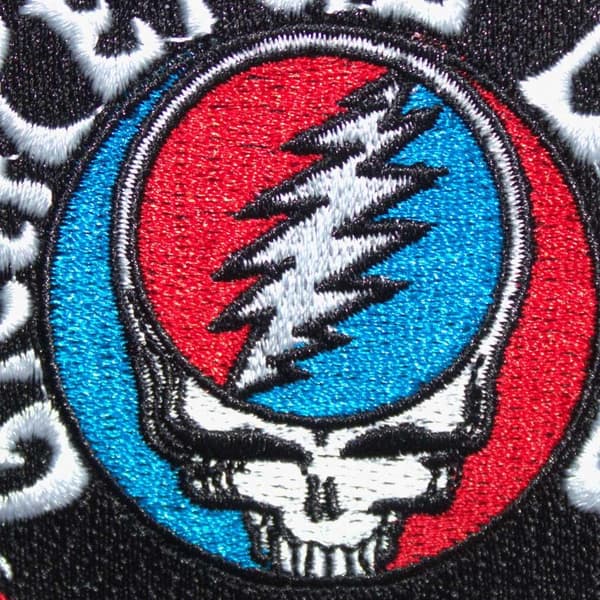 Grateful Dead Steal Your Face Logo V2 Vävd Logo Stryk På Patch Black/Multicoloured One Size