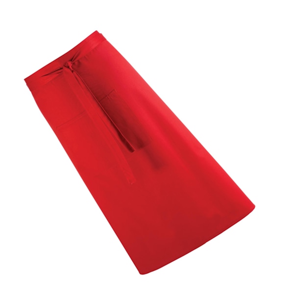 Premier Unisex Colours Bar Apron / Workwear (Lång kontinental stil) Red One Size