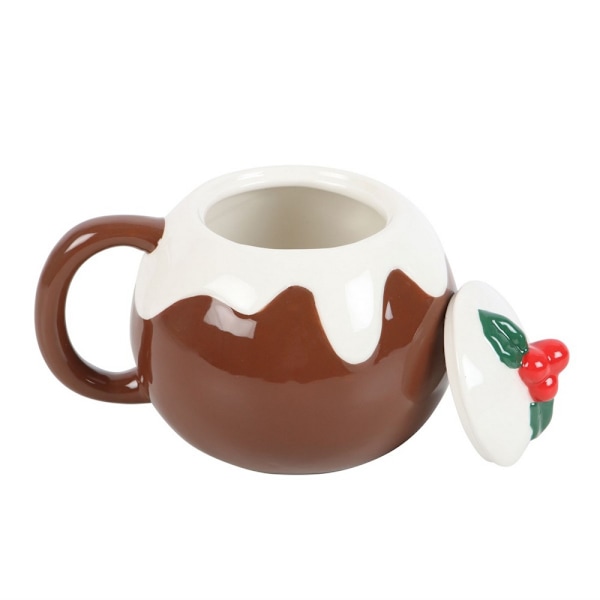 Something Different Jul Pudding Mug En Storlek Brun/Vit Brown/White One Size