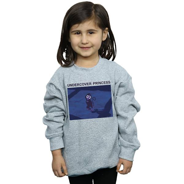 Disney Girls Aladdin Undercover Princess Sweatshirt 7-8 år S Sports Grey 7-8 Years