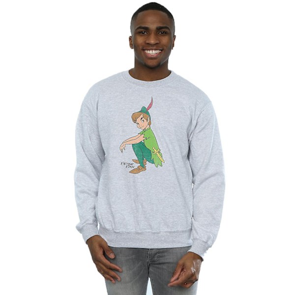 Peter Pan Classic Sweatshirt för Män M Heather Grey Heather Grey M