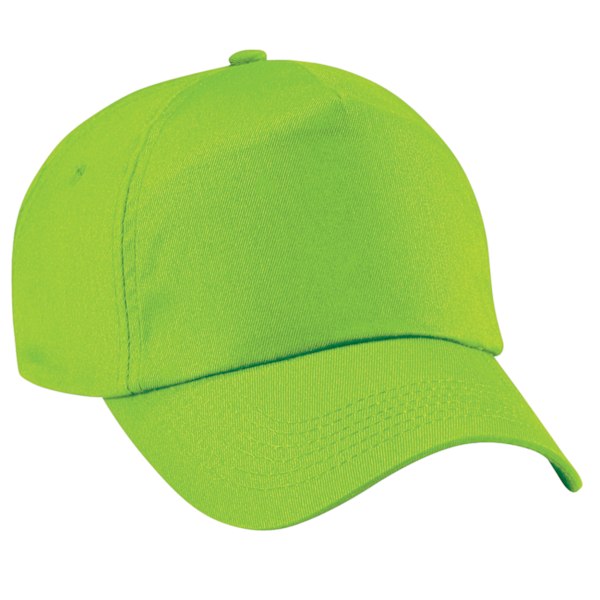 Beechfield Unisex Original 5-Panel Baseballkeps i enfärgad design, One Size Lime Green One Size
