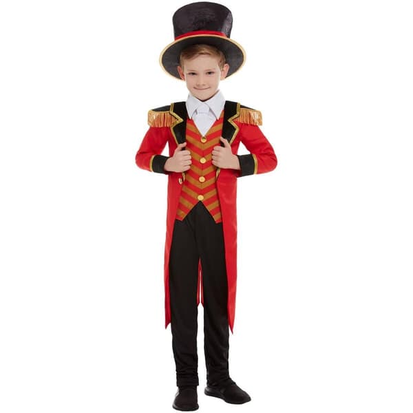 Smiffys Barn/Barn Deluxe Cirkusdirektör Kostymset 7-9 År Red/Black 7-9 Years