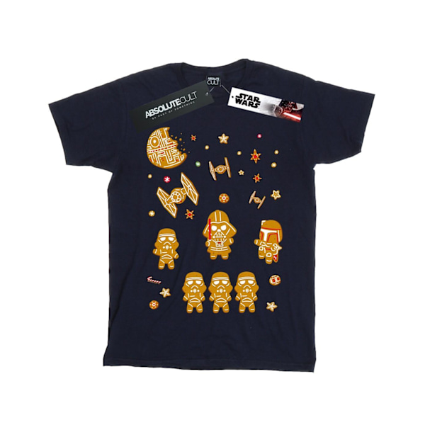 Star Wars Girls Gingerbread Empire Bomull T-shirt 5-6 år Marinblå Navy Blue 5-6 Years