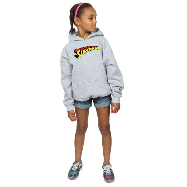 DC Comics Girls Superman Telescopic Loco Hoodie 5-6 år Sport Sports Grey 5-6 Years