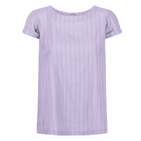 Regatta Dam/Kvinnor Jaelynn Dobby Bomull T-shirt 12 UK Pastell Pastel Lilac 12 UK