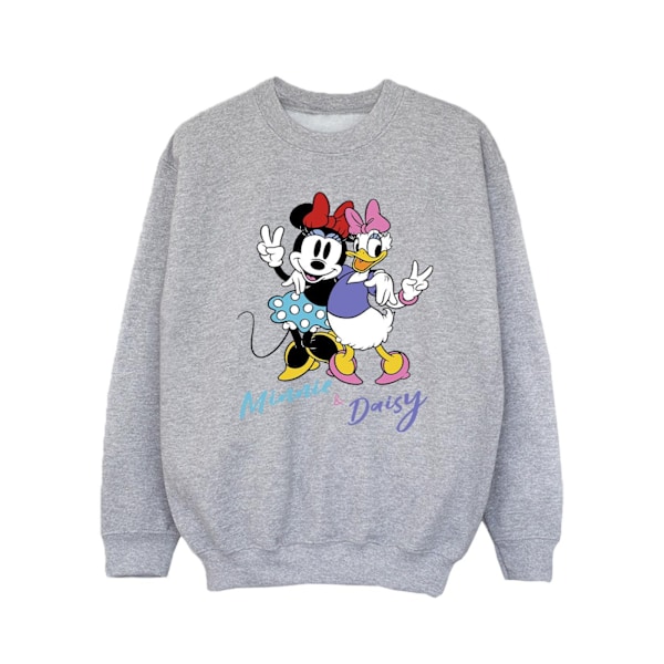 Disney Girls Minnie Mouse Och Daisy Sweatshirt 9-11 År Sport Sports Grey 9-11 Years