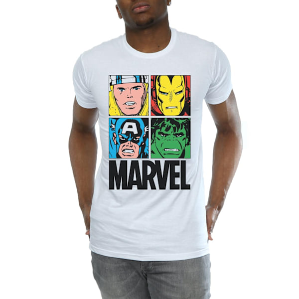 Marvel Comics Main Tiles T-shirt XL Vit White XL