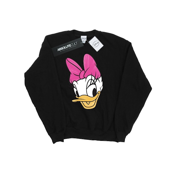 Disney Herr Daisy Duck Huvud Målad Sweatshirt L Svart Black L