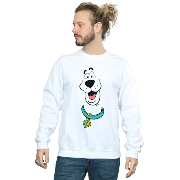 Scooby Doo Herr Stor Ansikte Sweatshirt 4XL Vit White 4XL