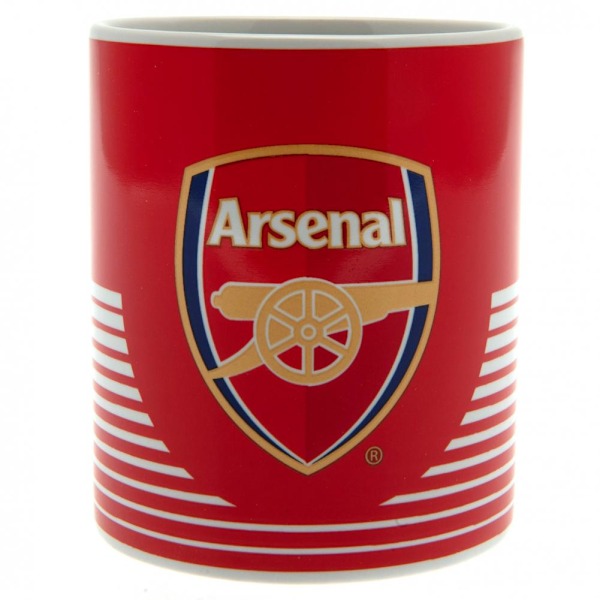 Arsenal FC Lines 325ml Mugg En Storlek Röd/Vit Red/White One Size