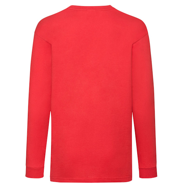 Fruit of the Loom Barn/Kids Valueweight Enkelt Långärmad Red 3-4 Years