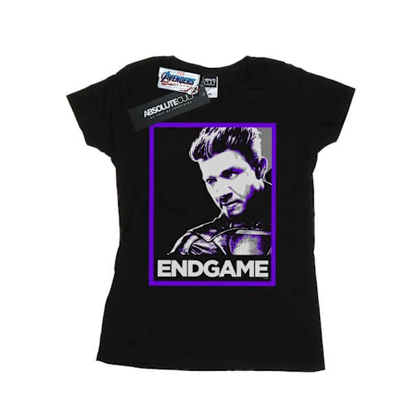 Marvel Womens/Ladies Avengers Endgame Hawkeye Poster Bomull T-S Black M