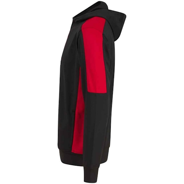 Finden & Hales Unisex Adult Contrast Panel Hoodie L Svart/Röd Black/Red L