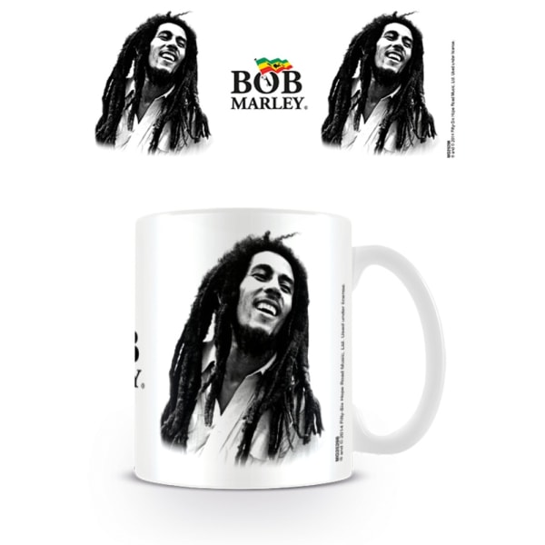 Bob Marley svartvit mugg One size vit/svart White/Black One Size