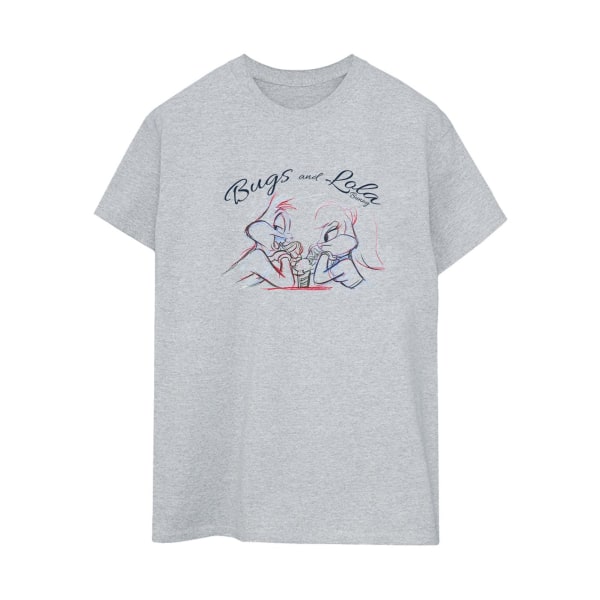 Looney Tunes Dam/Dam Bugs Och Lola Sketch Cotton Boyfrien Sports Grey S