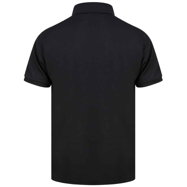 Henbury Herr Piqu Polo Shirt 3XL Svart Black 3XL