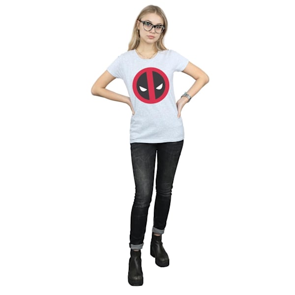 Marvel Womens/Ladies Deadpool Large Clean Logo Bomull T-Shirt X Sports Grey XXL