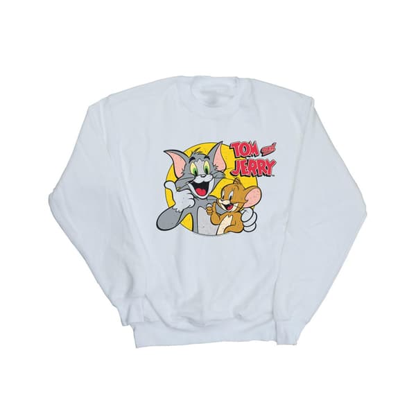 Tom And Jerry Herr Sweatshirt S Vit White S