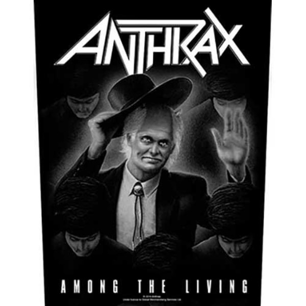 Anthrax Among The Living Patch One Size Svart/Vit Black/White One Size