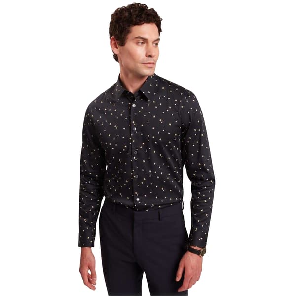Ted Baker Herr Blommig Slim Långärmad Skjorta S Marinblå Navy S