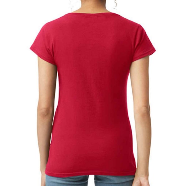 Gildan Dam/Kvinnor Soft Style V-ringad T-shirt M Cherry Red Cherry Red M