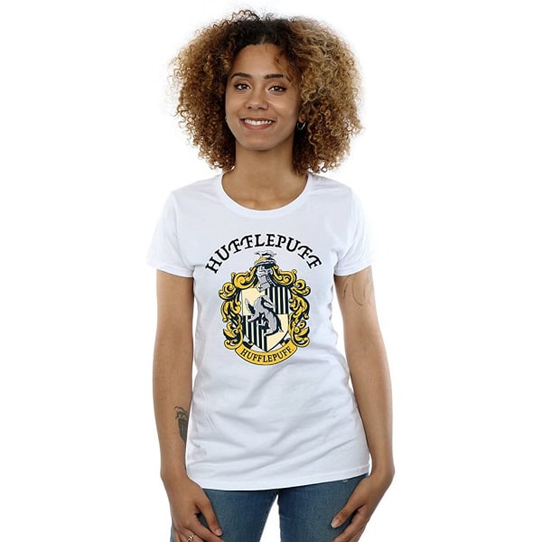 Harry Potter Dam/Kvinnor Hufflepuff Bomull T-shirt XXL Vit White XXL