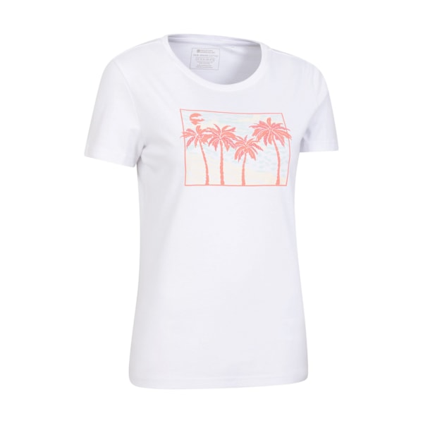 Mountain Warehouse Dam/Damer Postcard Palm Organic T-Shirt White 14 UK