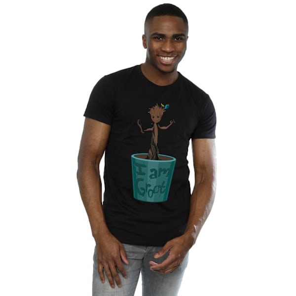 Marvel Herrar Guardians Of The Galaxy Baby Groot Blomkruka T-shirt Black S