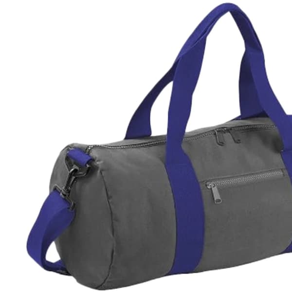 Bagbase Plain Varsity Barrel / Duffelväska (20 liter) (2-pack) Light Grey/French Navy One Size