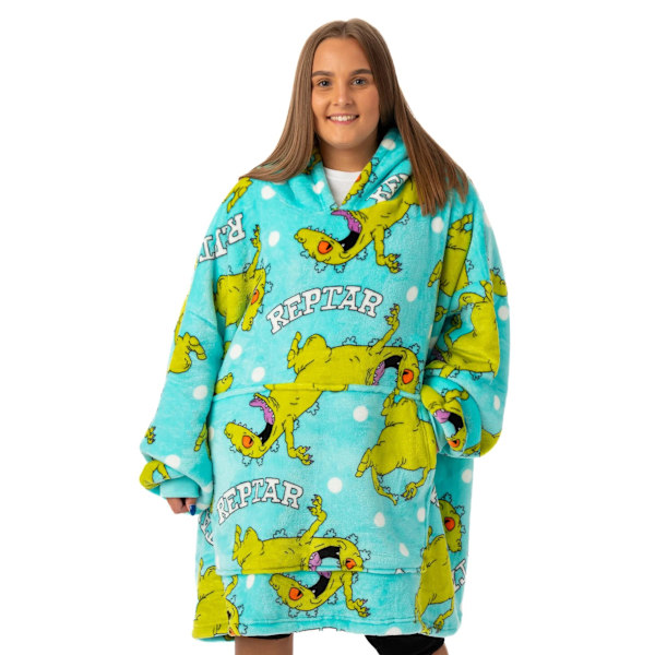 Rugrats Dam/Kvinnor Oversized Hoodiefilt En Storlek Blå Blue One Size