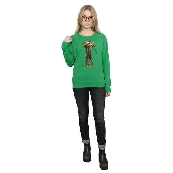 Star Wars Dam/Dam Chewbacca Julbelysning Tröja L Irish Green L