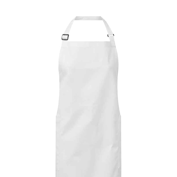 Premier Organic Fairtrade Certified Recycled Full Apron One Size White One Size