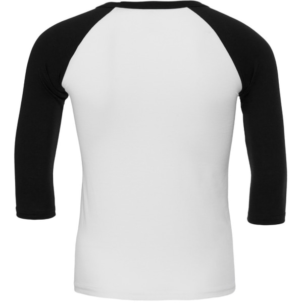 Canvas Herr 3/4-ärmad baseball T-shirt L Vit/svart White/Black L