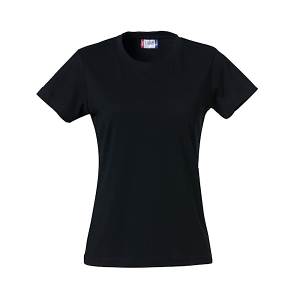 Clique T-shirt för kvinnor/damer, enfärgad, storlek S, svart Black S