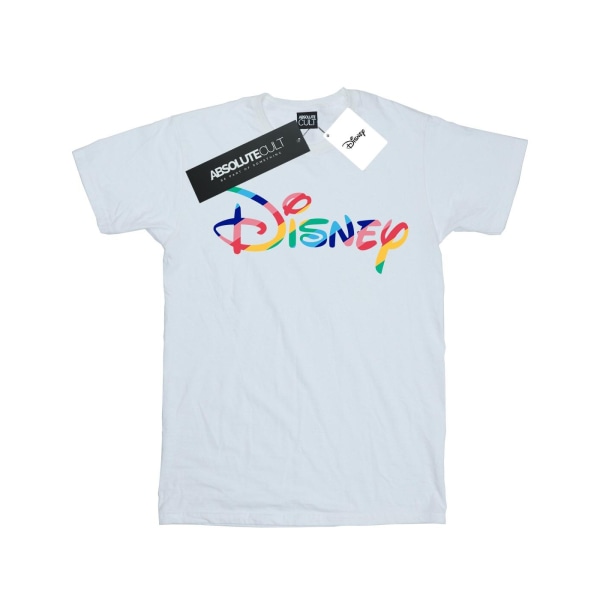 Disney Girls Rainbow Logo T-shirt bomull 7-8 år Vit White 7-8 Years