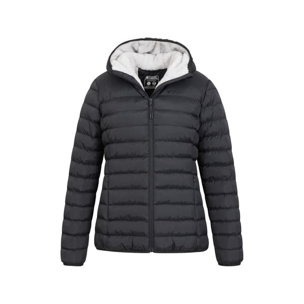 Mountain Warehouse Dam/Fritidsjacka med Fuskpälsfoder 2 Black 20 UK